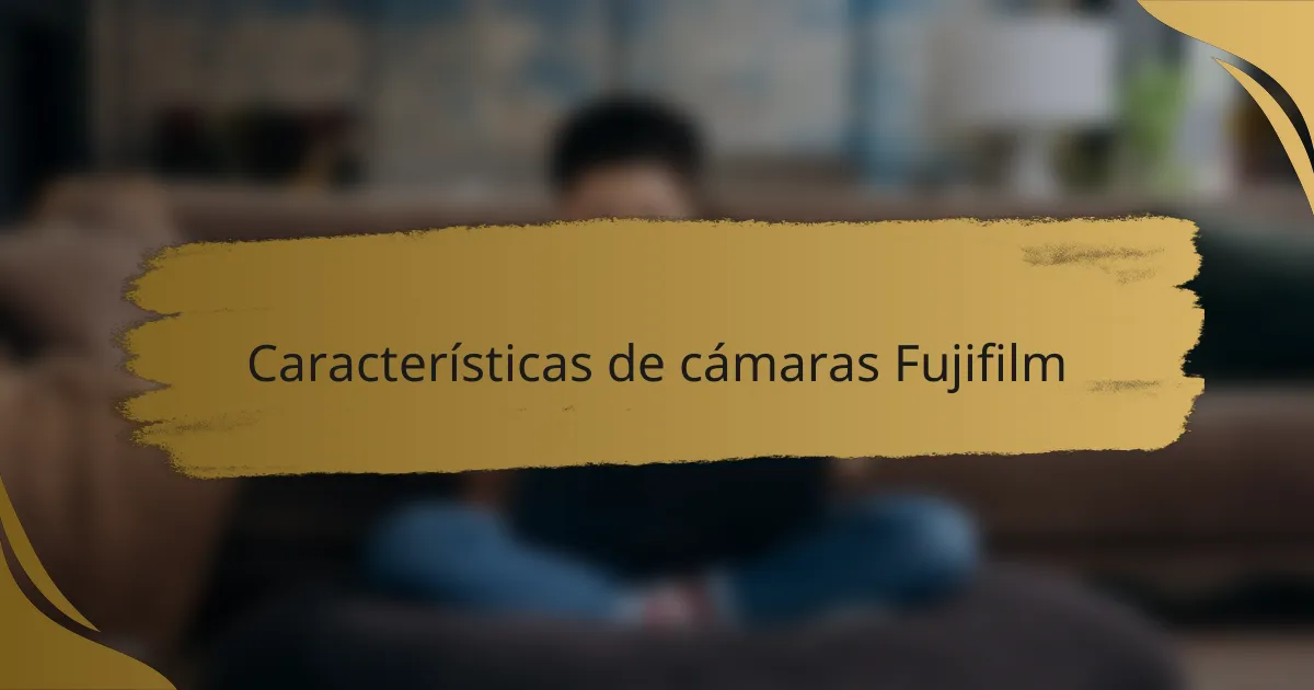 Características de cámaras Fujifilm