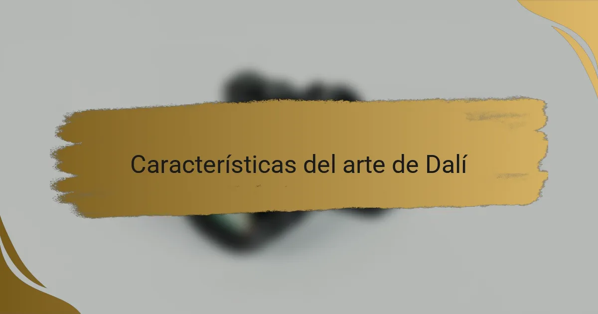Características del arte de Dalí