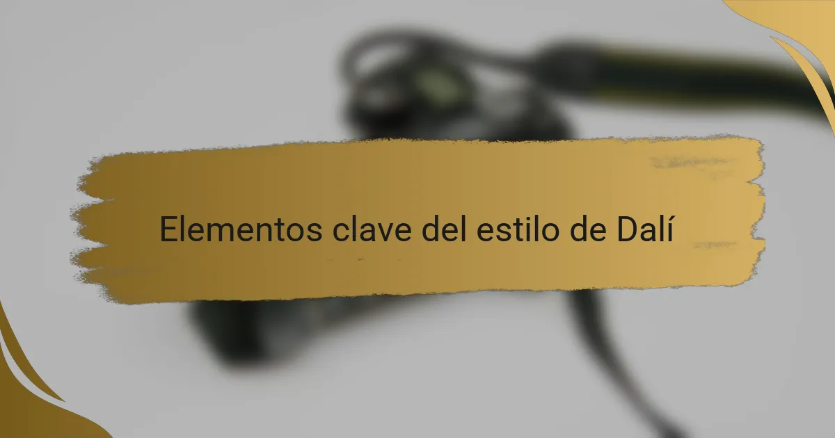 Elementos clave del estilo de Dalí