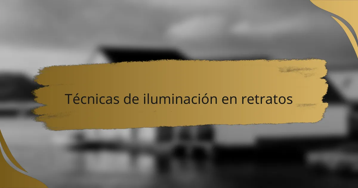 Técnicas de iluminación en retratos
