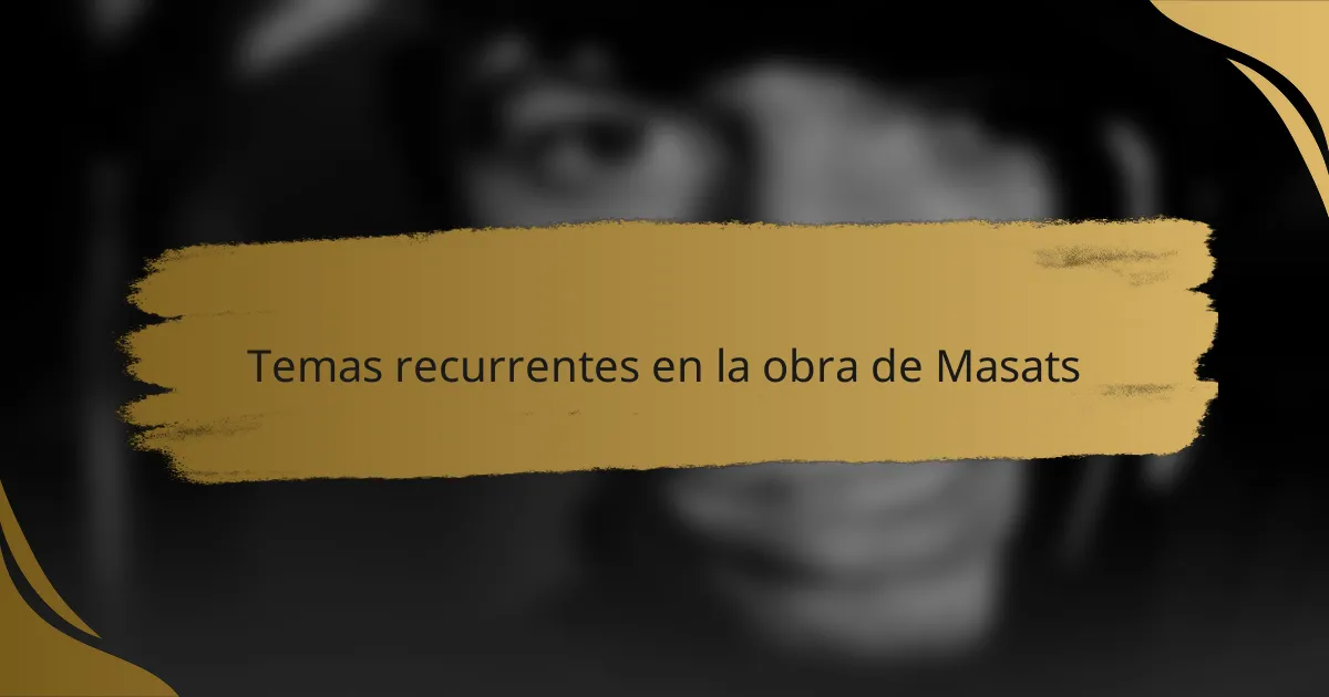 Temas recurrentes en la obra de Masats